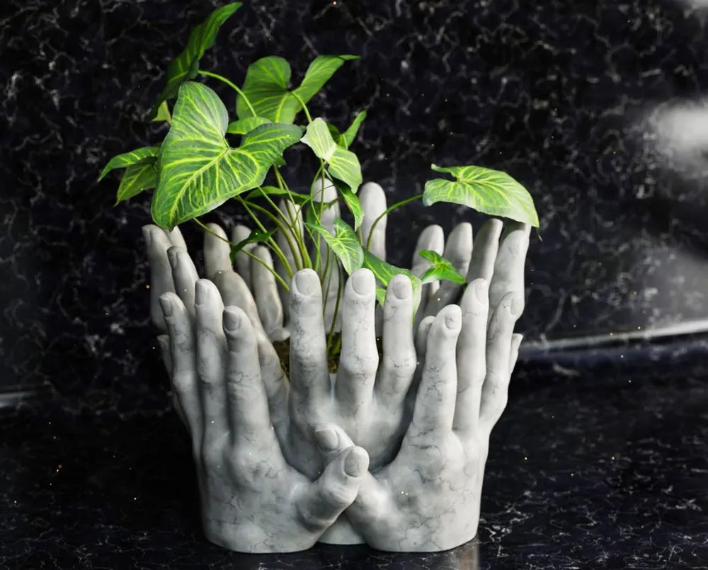Family of Four Hands Planter