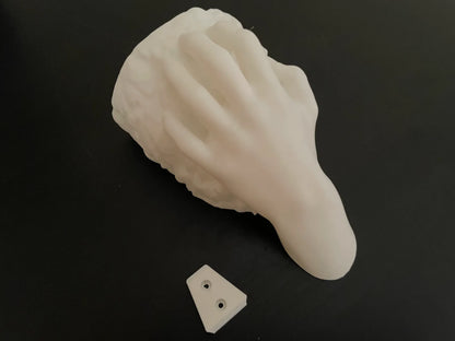 Hand Holding Rock Wall Planter